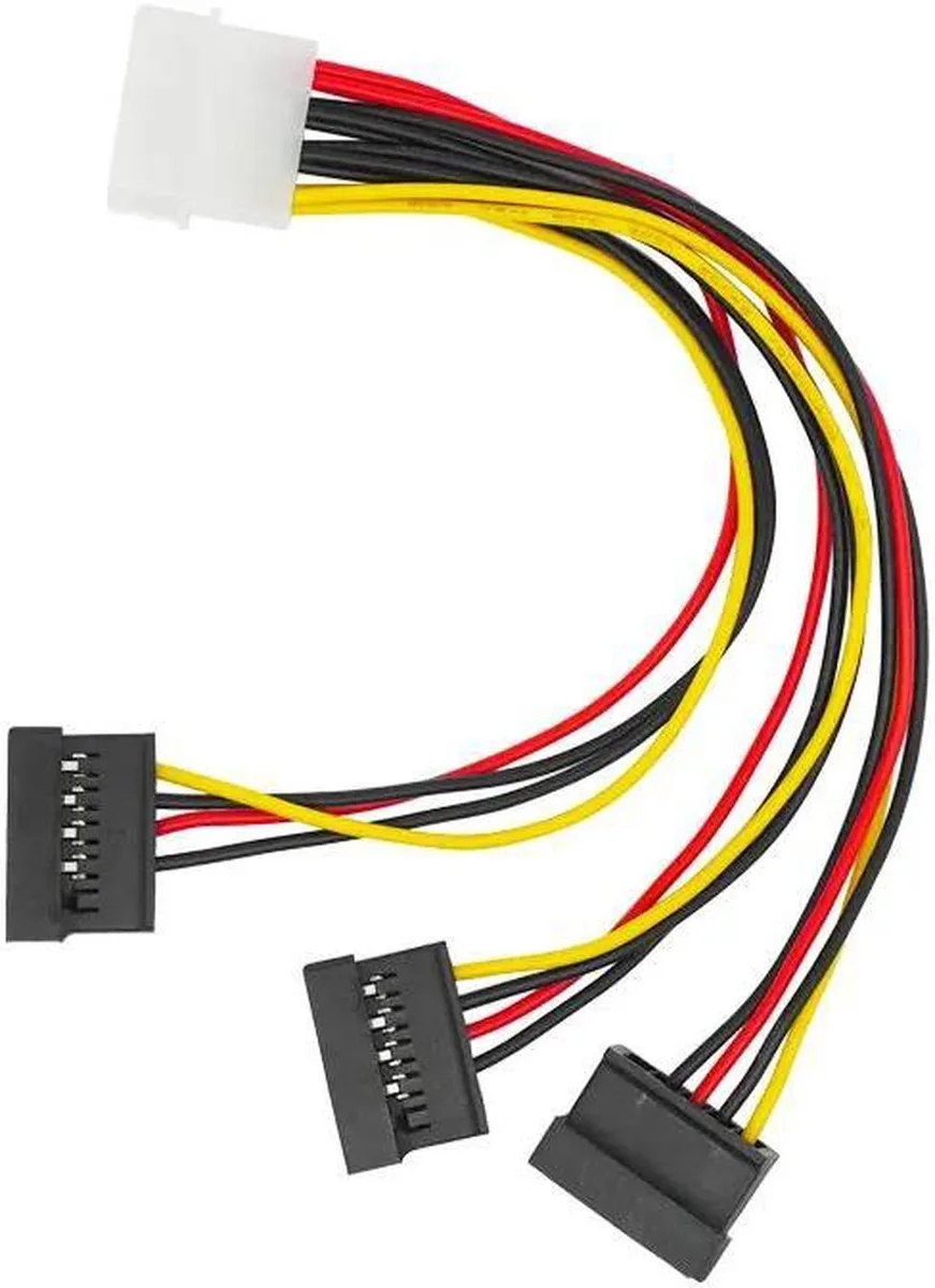 Vszerda Vszerda SATA IDE 4Pin Male to 3 SATA Female Splitter 22cm — product photo