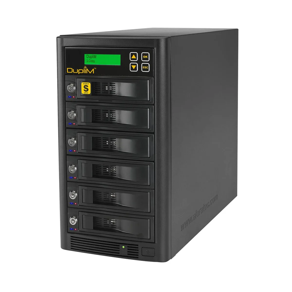 DupliM Inc DupliM Inc 1:5 SATA Duplicator Sanitizer Tower 300MB/s 5 Targets — product photo