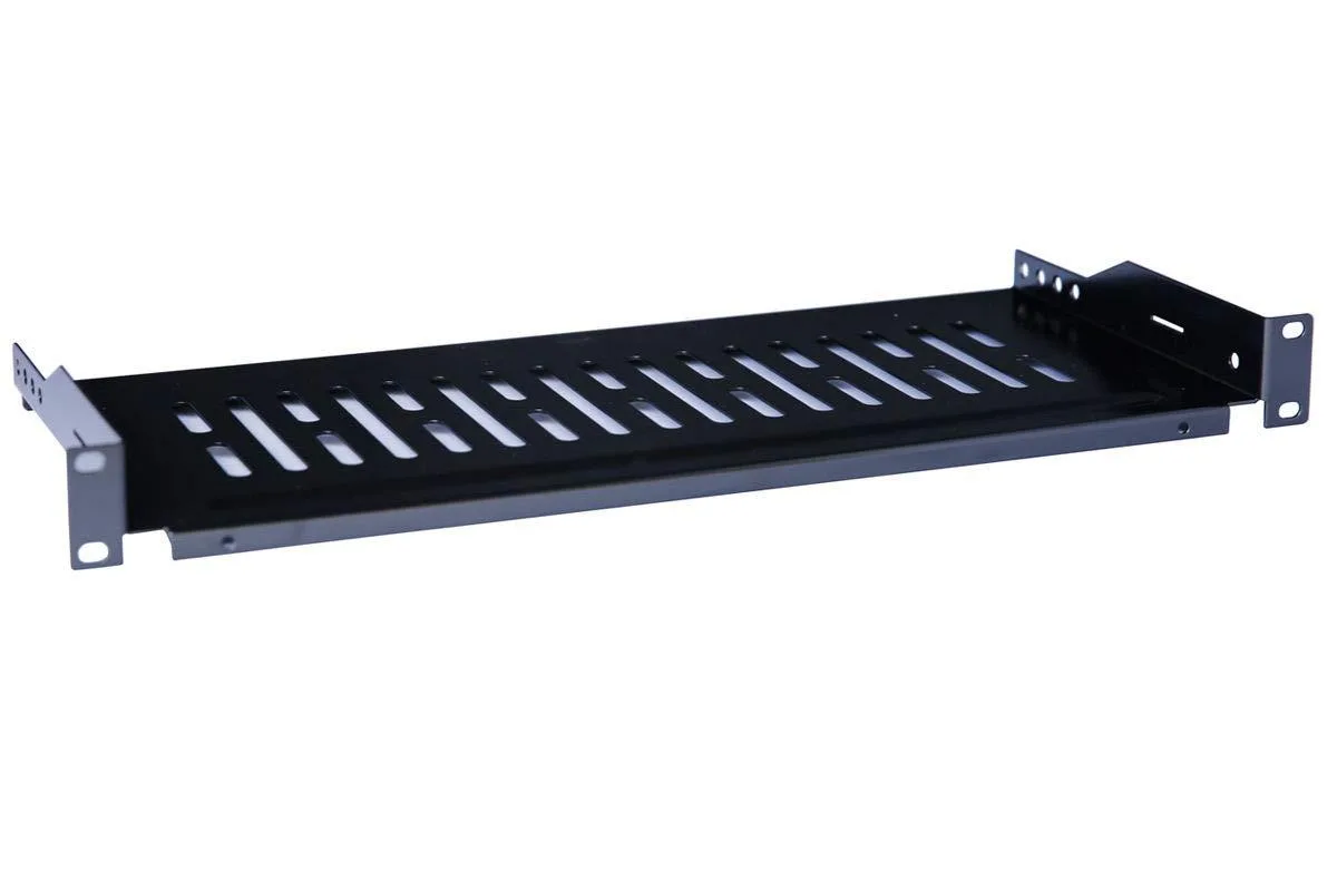  RAISING ELECTRONICS 1U 19 Inch Cantilever Shelf 200mm Deep Black 40LB — product photo