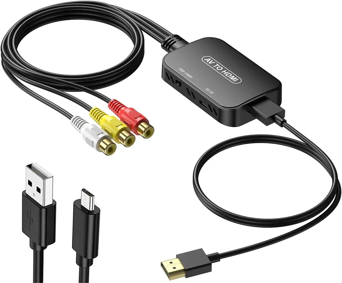 Boxwave Boxwave RCA to HDMI audio adapter with 60cm RCA and 100cm HDMI cables — product photo
