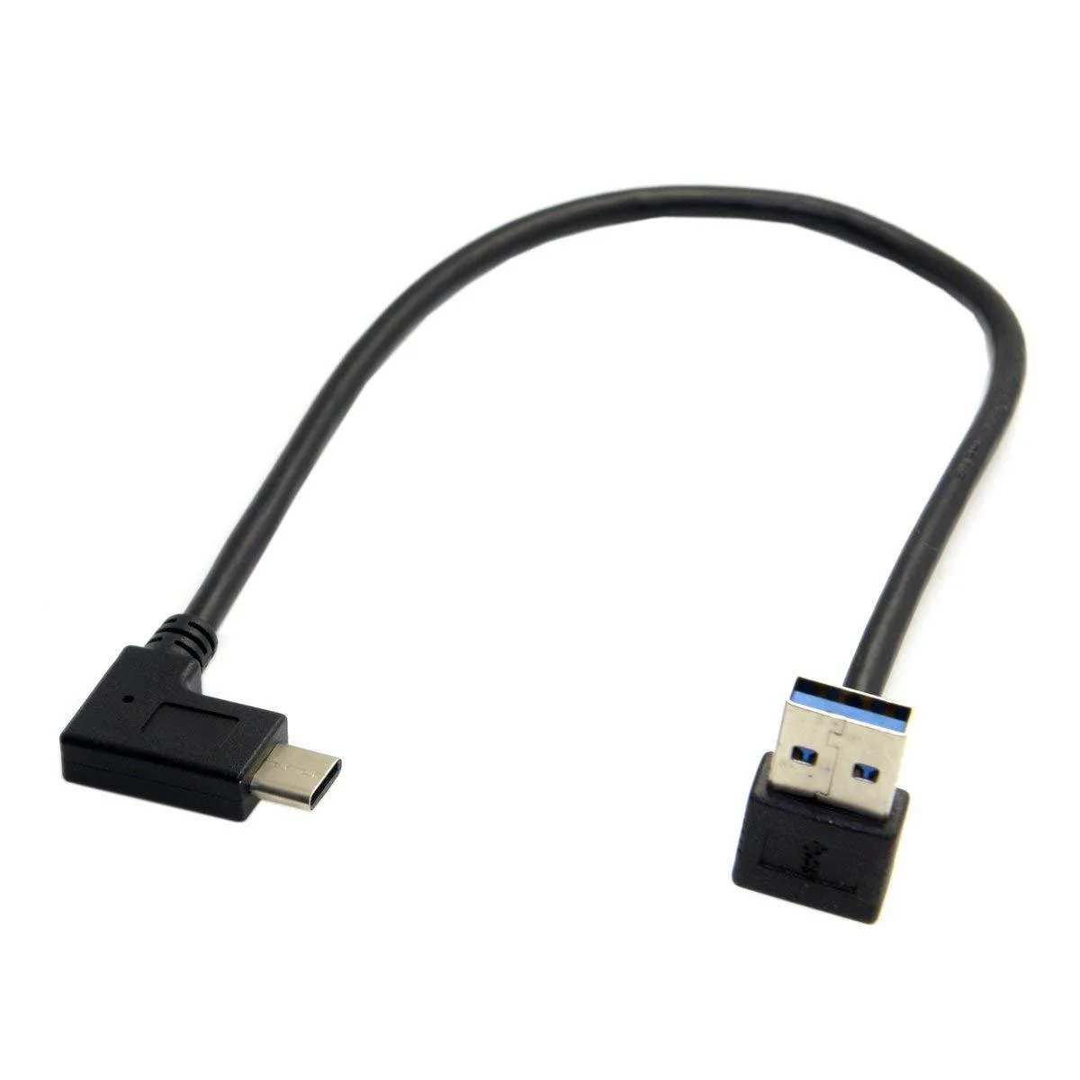 LORDWORLD LORDWORLD USB 3.1 Type-C Right Angle to 90° Up Angle A Male Cable 30cm — product photo