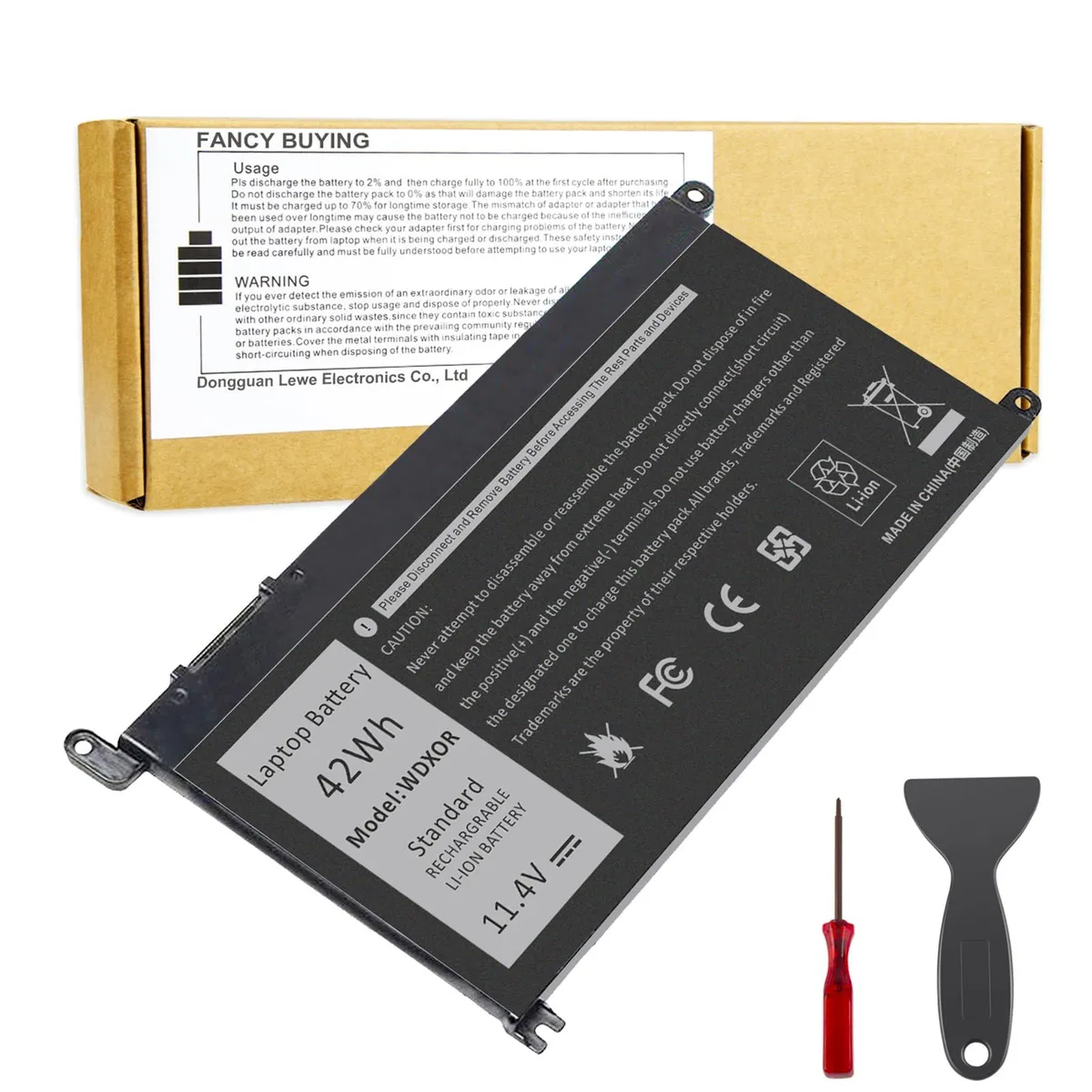  DELL WDX0R 42Wh Laptop Battery for Inspiron 13 14 15 17 Vostro Latitude — product photo