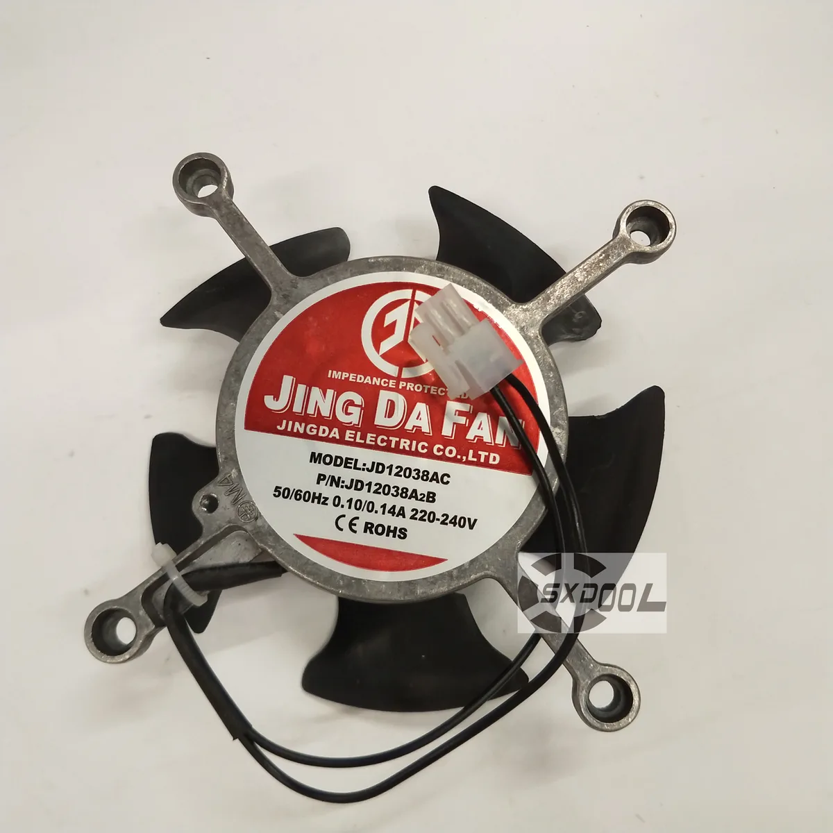 SXDOOL SXDOOL JING DA JD12038A2B 220V 120x120x38mm 2-wire 5557 plug — product photo