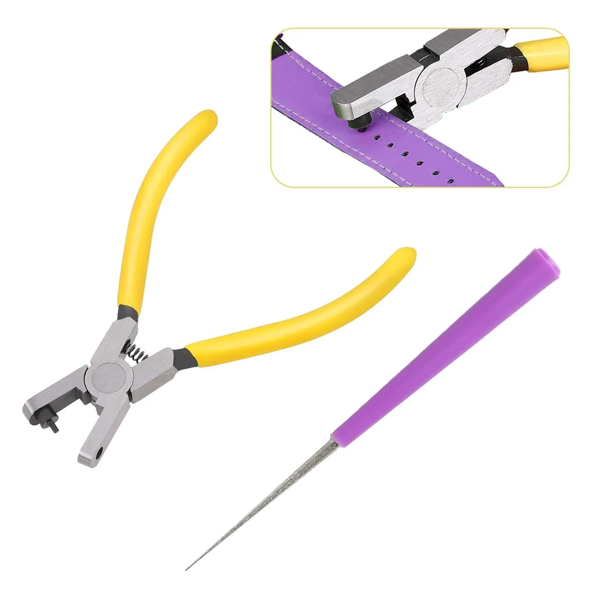  Band Leather Punching Pliers 2.0 mm Belt Punch Tool Shoe Hole Puncher — product photo