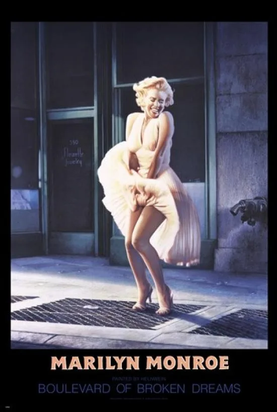 Marilyn Monroe Boulevard Broken Dreams poster print 22 by 34 inches on heavy paper