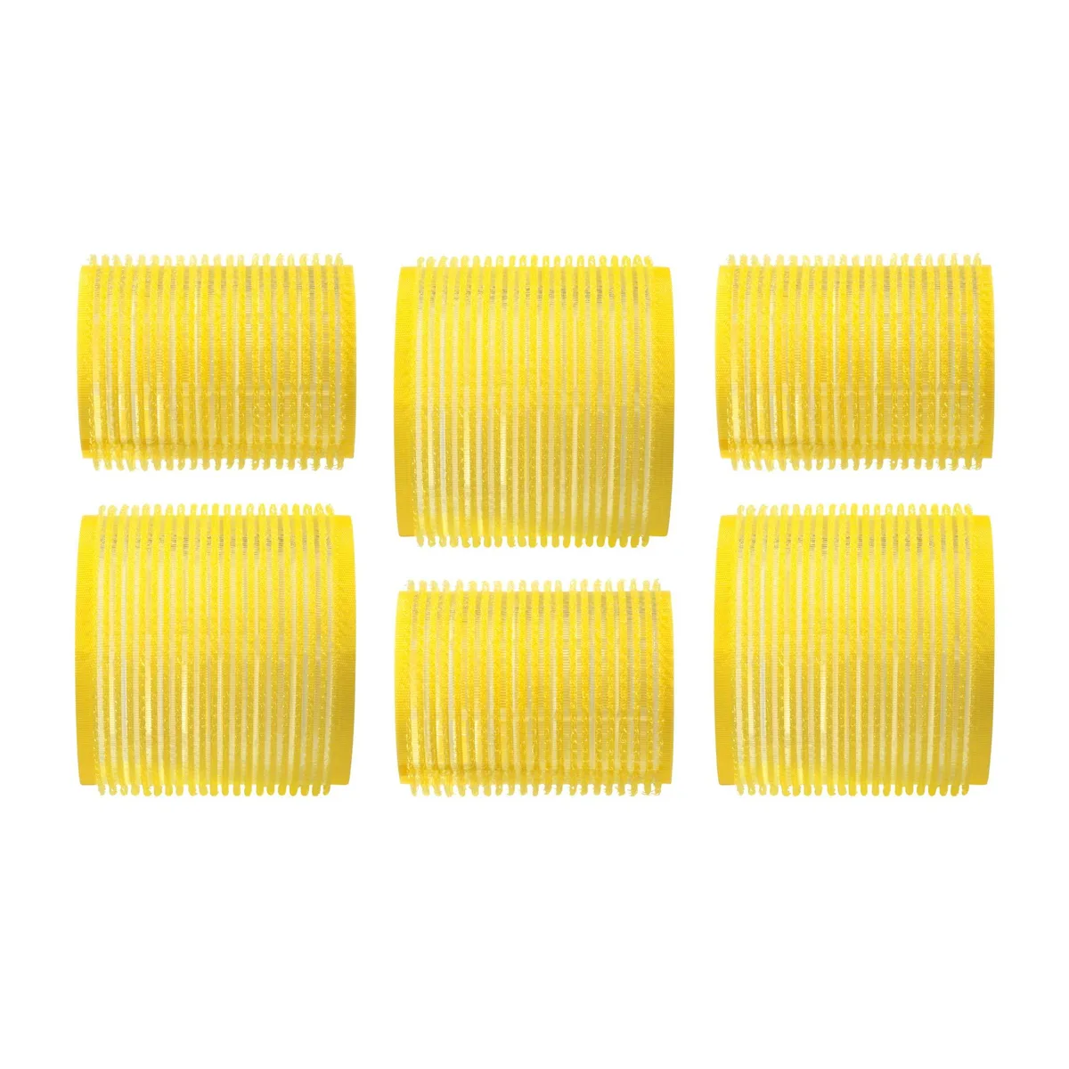 Six self-grip hair rollers in two sizes, matte finish