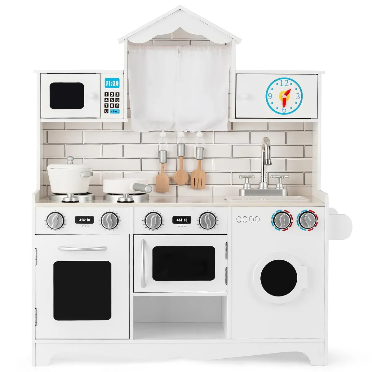 SlickBlue SlickBlue Wooden Kids Kitchen with Washing Machine White — product photo