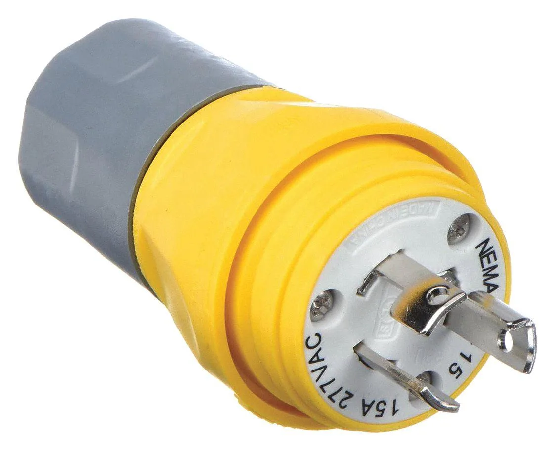 Hubbell Incorporated Hubbell HBL24W34 Watertight Locking Plug L7-15P 15A 277V — product photo