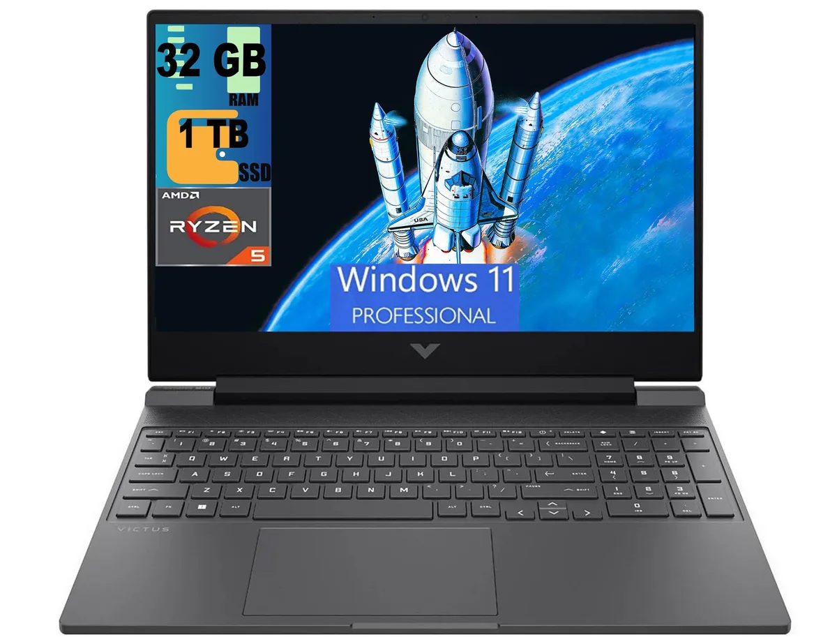 HP HP Victus 15 Gaming Laptop Ryzen 5 7535HS 32GB 1TB RX 6550M 144Hz — product photo