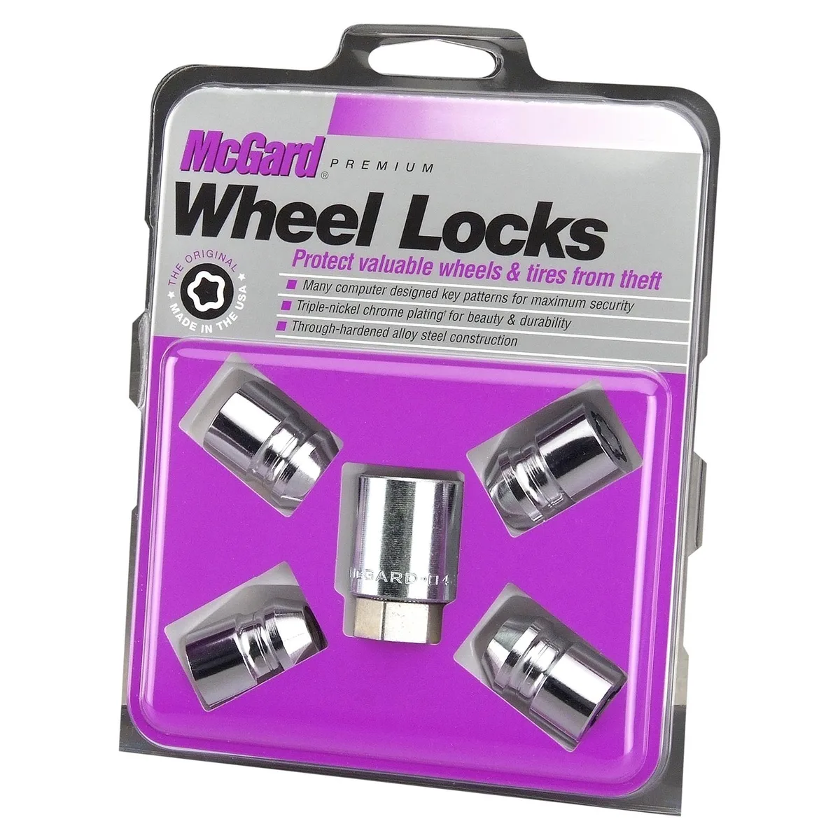 MCGARD MCGARD 24154 Chrome Cone Seat Wheel Lock Set M12 x 1.25 accessories - wheel — product photo