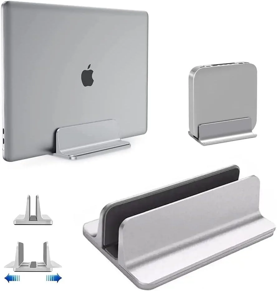 Junchi Junchi Vertical Laptop Stand Holder Silver Up to 17.3 inches — product photo