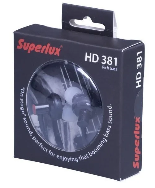 Superlux Superlux HD381 In-ear Headset 16O 3.5mm .6m Cable — product photo