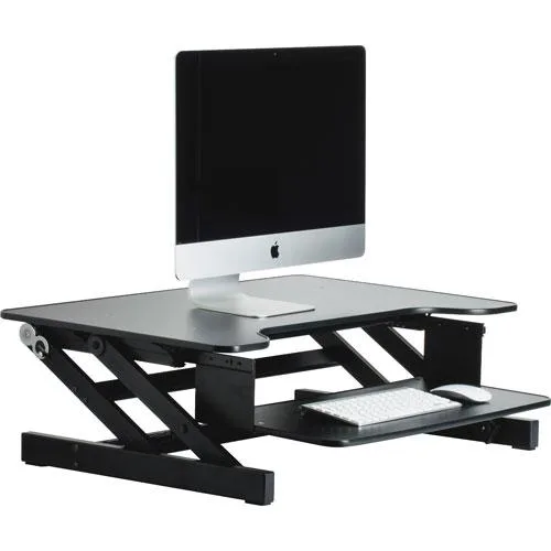 Lorell Lorell LLR81974 Adjustable Desk Riser 32x21.5x16 Black office furniture — product photo