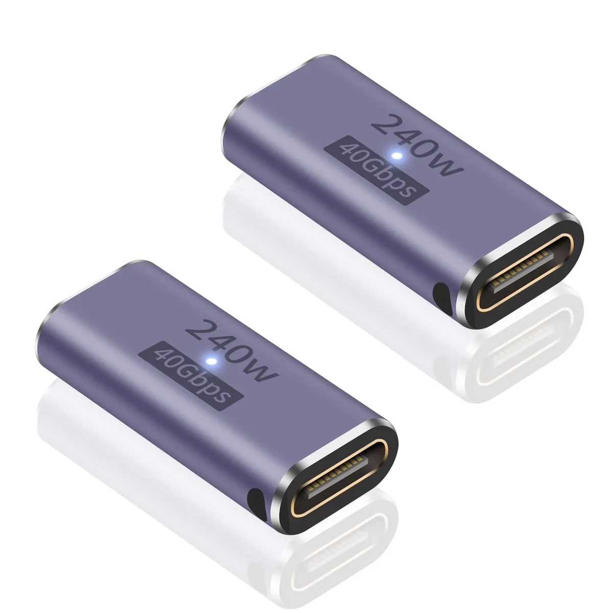 DIXSG DIXSG USB-C Female-to-Female Adapter 240W 40Gbps Blue — product photo