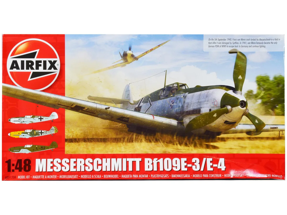 Airfix Airfix Messerschmitt Bf109E-3/E-4 1/48 Model Kit 107 Parts — product photo
