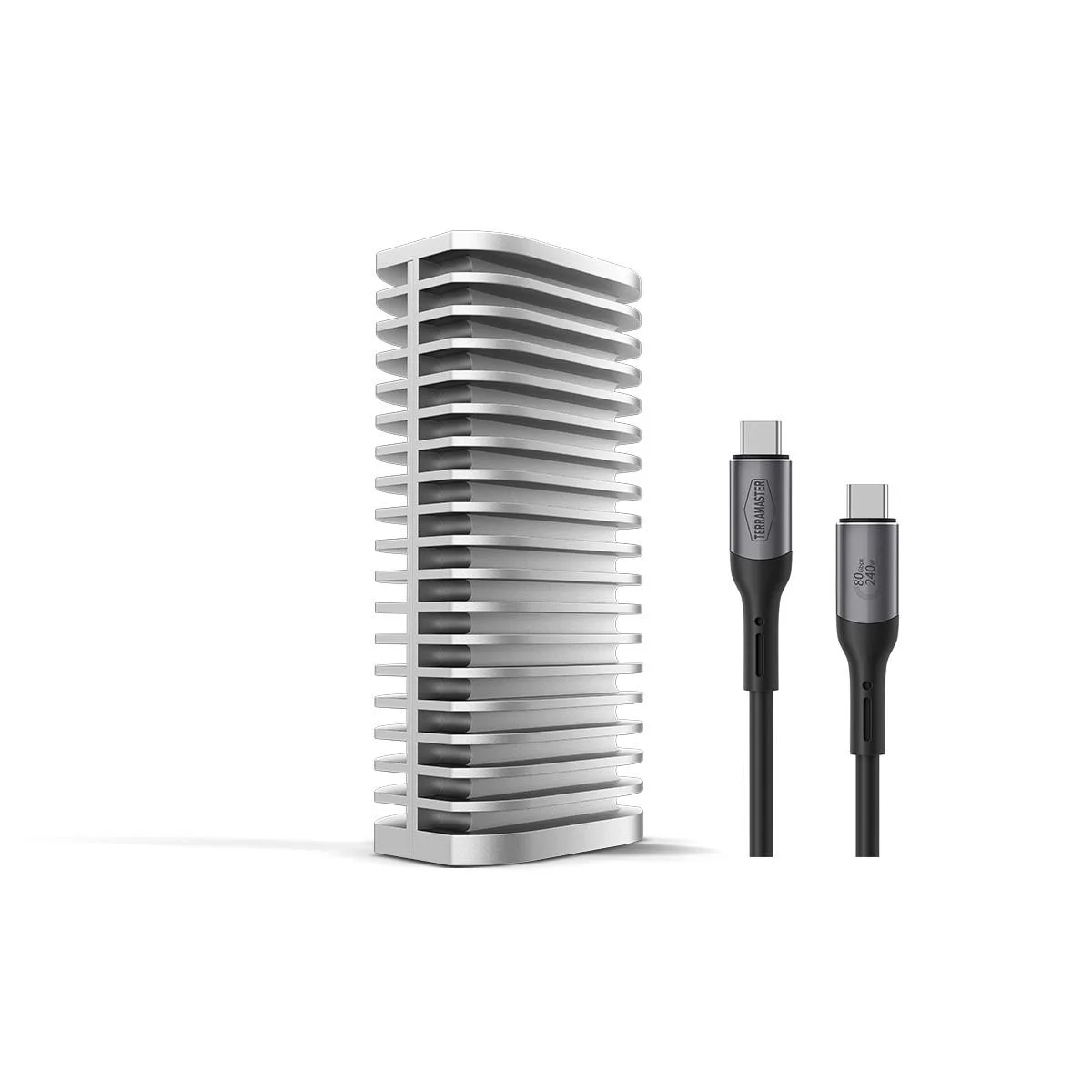 TERRAMASTER TERRAMASTER D1 SSD Pro 80Gbps M.2 NVMe SSD Enclosure - Aluminum — product photo