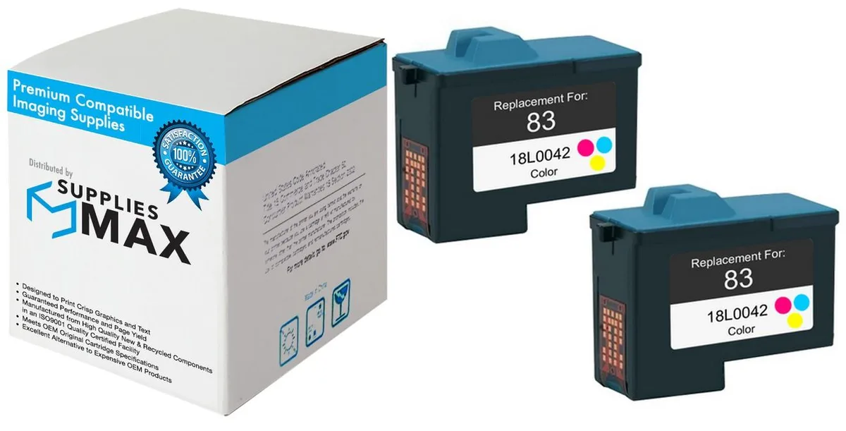 SuppliesMax SuppliesMax 18L0042_2PK Remanufactured Color Inkjet Cartridge 2 Pack 450 Pages — product photo
