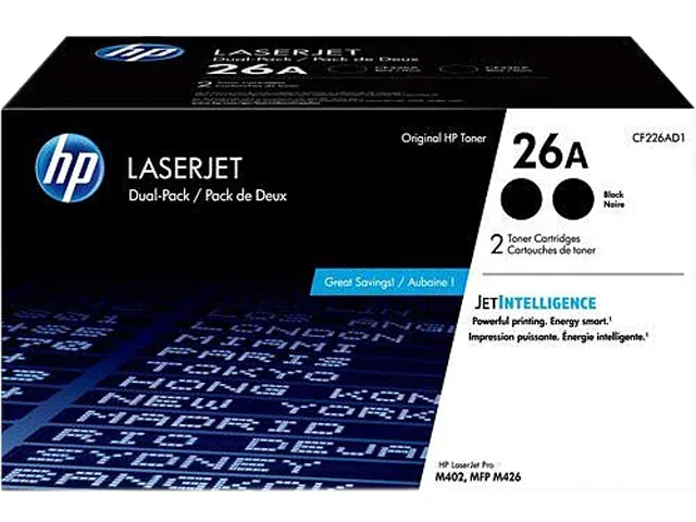 HP HP 26A CF226AD1 2-Pack Black LaserJet Toner Cartridges — product photo