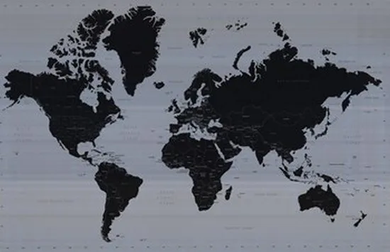 Posterazzi Posterazzi PYRPP31842 World Map Contemporary Mercator Poster Print 36 x 24 — product photo