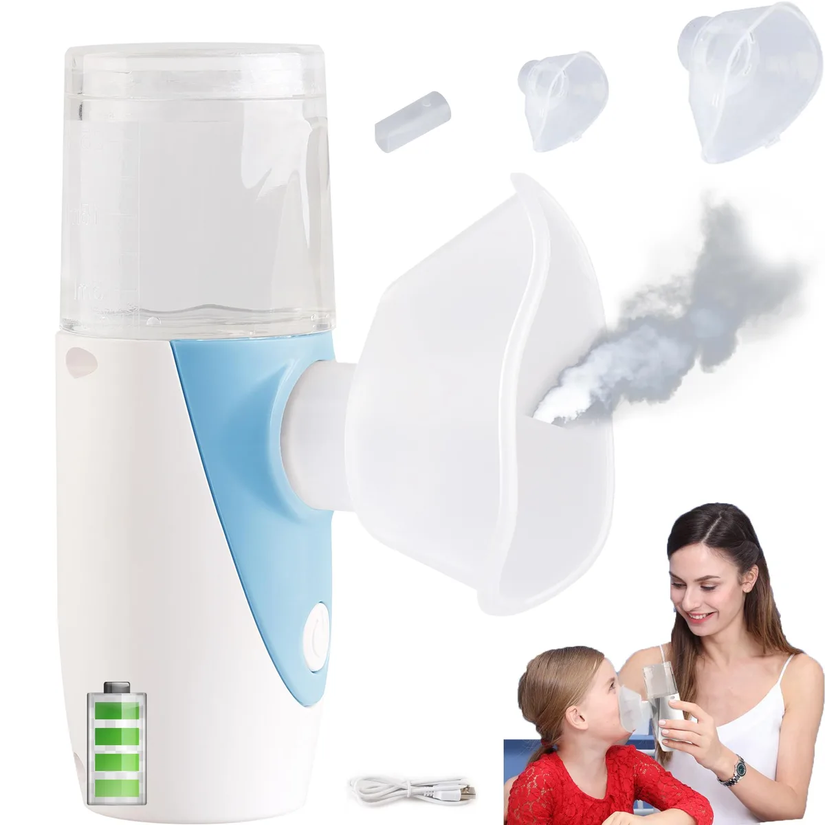 Mericonn Mericonn Rechargeable Mesh Nebulizer Blue Home Health Care — product photo