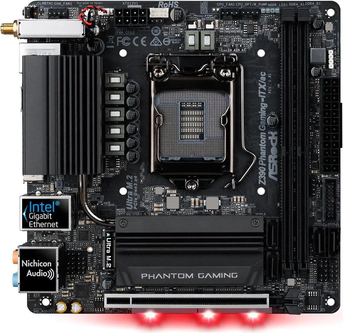 ASRock ASRock Z390 PHANTOM GAMING-ITX/AC Intel motherboard — product photo