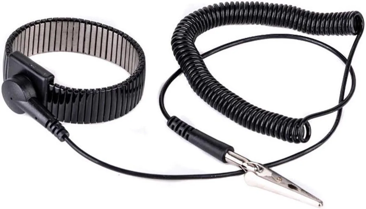 Vszerda Vszerda Anti-static Wrist Band 1.8 m PU cable metal black — product photo