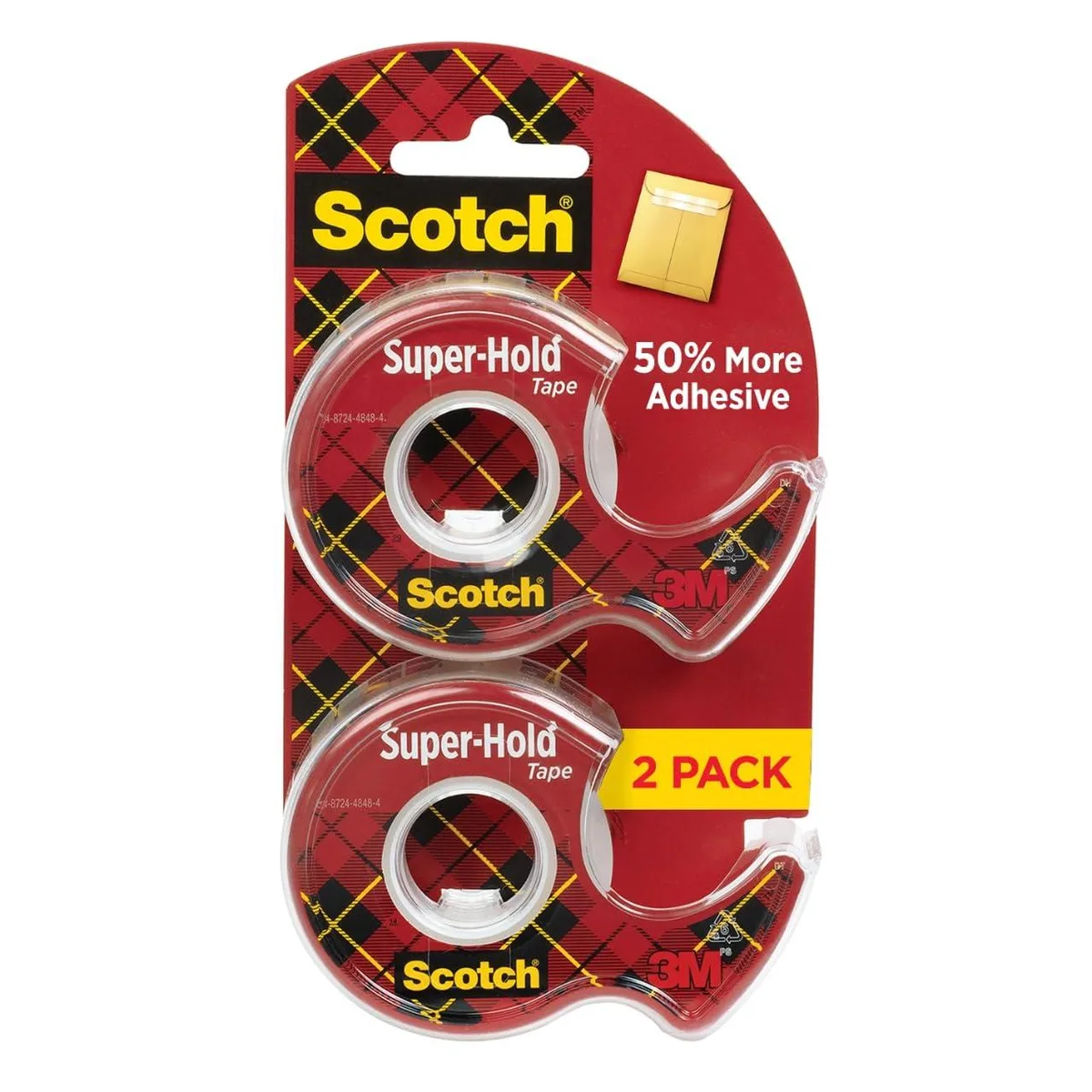 Scotch 198DM-2 adhesive 50% more adhesive 3/4 x 600 in dispenser — product photo
