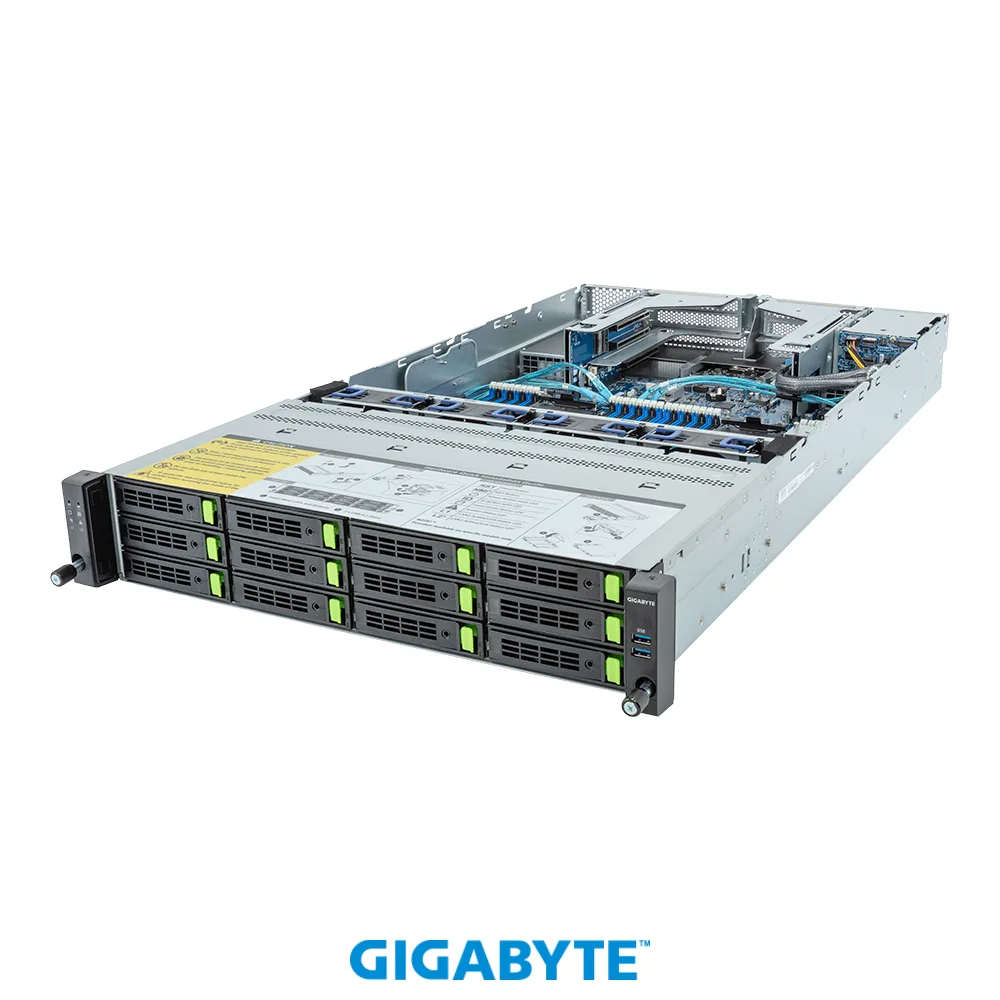 GIGABYTE GIGABYTE R283-S96-AAJ1 barebone server 2U 12+2-bay 32 DIMM — product photo