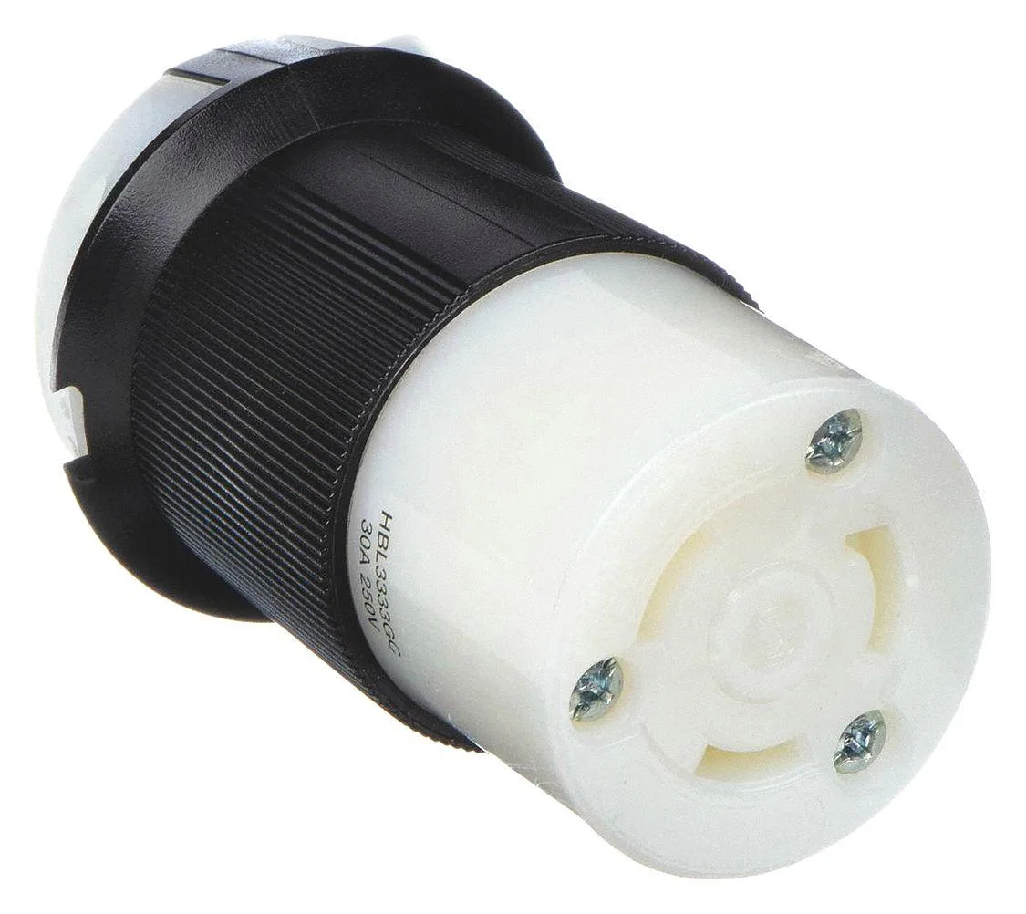 Hubbell Incorporated Hubbell HBL3333GC 30A Locking Connector 2P 3W 250VAC video accessory — product photo