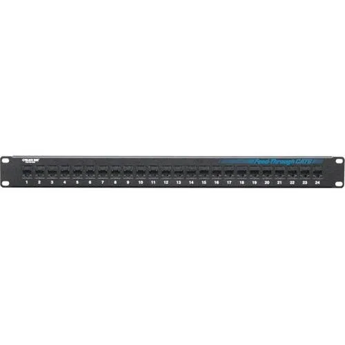 Black Box Corporation Black Box JPM818A Cat6 Feed-Through Patch Panel 1U 24-Port Unshielded — product photo