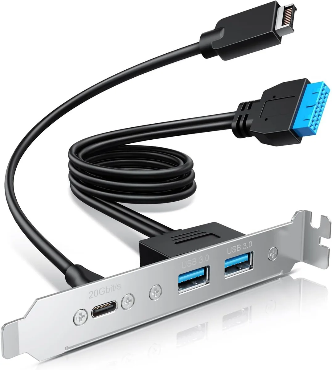 Vszerda Vszerda 20Gbps USB 3.2 Gen 2x2 Front Panel Adapter with PCIe Bracket — product photo