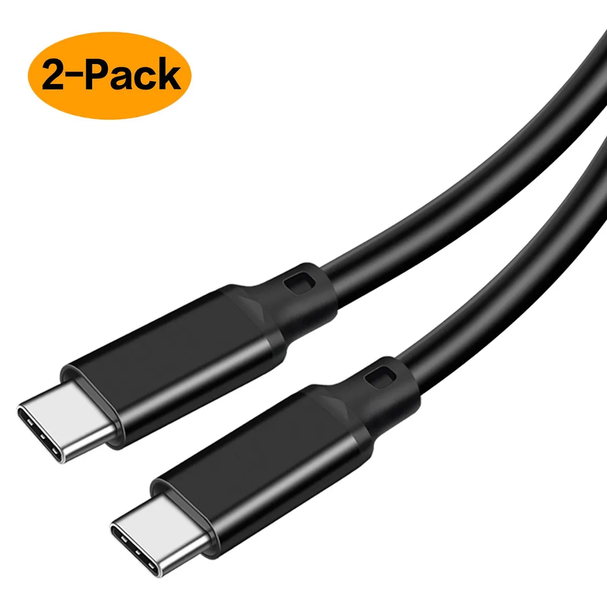 LUOM LUOM PD100W USB 3.2 Gen 2x2 cable 20Gbps 100W 4K 60Hz 6.6ft 2 pack — product photo