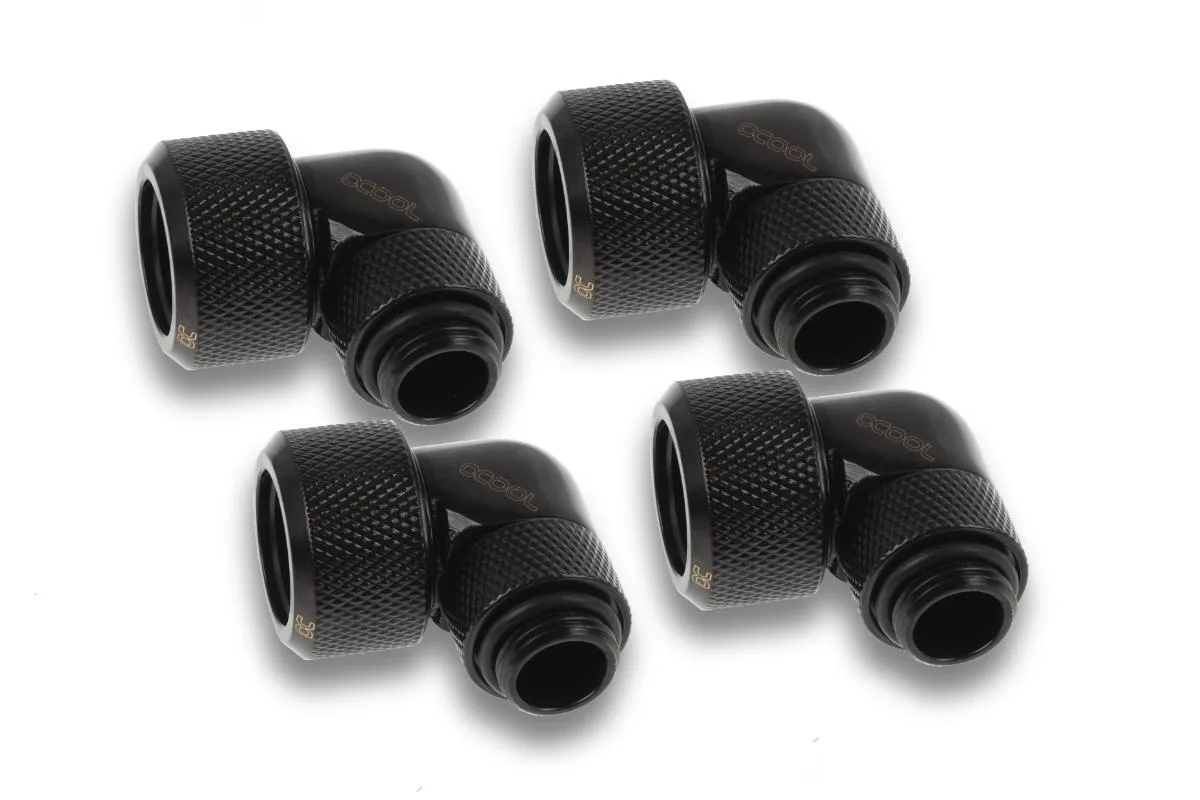 Alphacool Alphacool Eiszapfen 16mm 90° Rotary Compression Fitting G1/4 Black — product photo