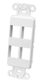 Vanco Vanco 820324 4 Port Multi-Media Wall Plate White — product photo