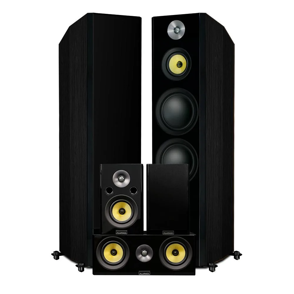 Fluance Fluance Signature 5.0 Channel Home Audio Speaker System Black Ash — product photo