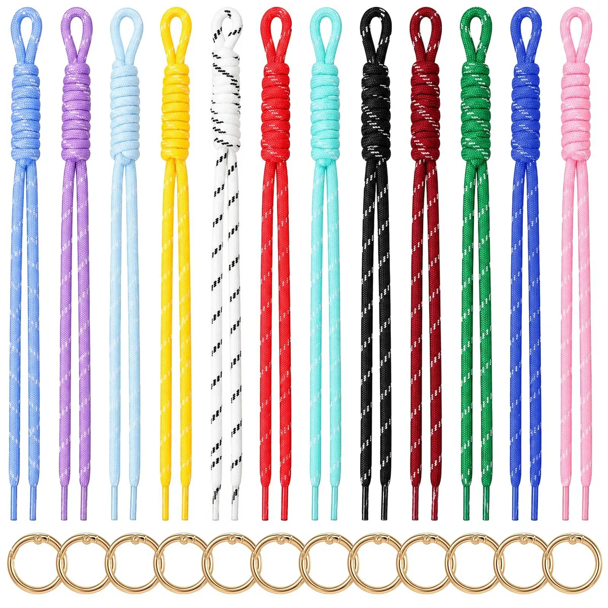 Aysatogc 5247QPEC4382 24 Pack Paracord Keychain Bag Charms — product photo