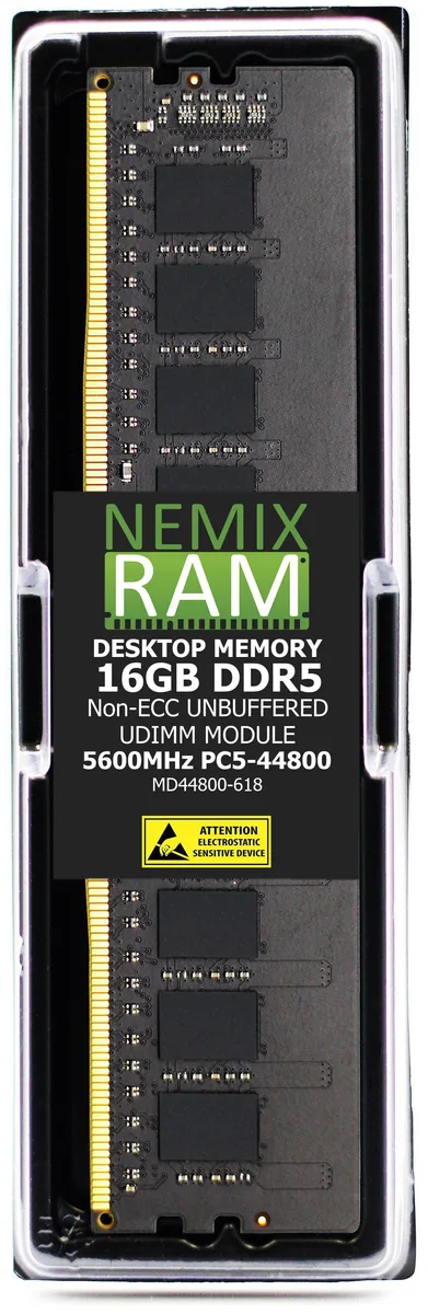 NEMIX RAM NEMIX RAM 16GB DDR5 5600MHz CL46 1Rx8 1.1V 288-Pin UDIMM for Supermicro X13SAW-TLN4F memory upgrade — product photo