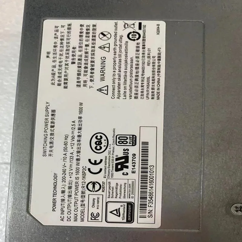 KHACHIMO KHACHIMO RX4770M1 1600W ATX Power Supply S26113-F5295-L160 R12-1K6P2C — product photo
