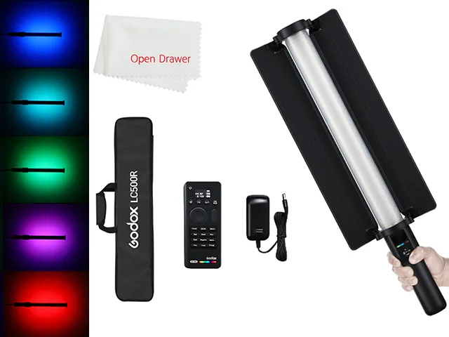 Godox Photo Equipment Co. Ltd Godox LC500R RGB LED Light Stick 2500K-8500K CRI 96 TLCI 98 14 FX 32ch Remote Barndoor — product photo