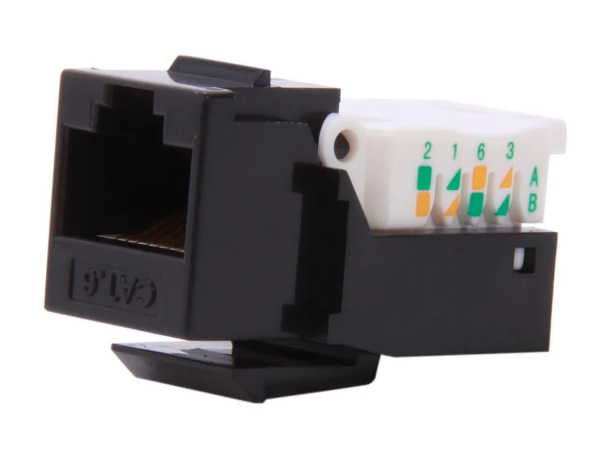 sakose sakose RJ45TL-K Cat. 6 Tool Less Keystone Jack Black — product photo