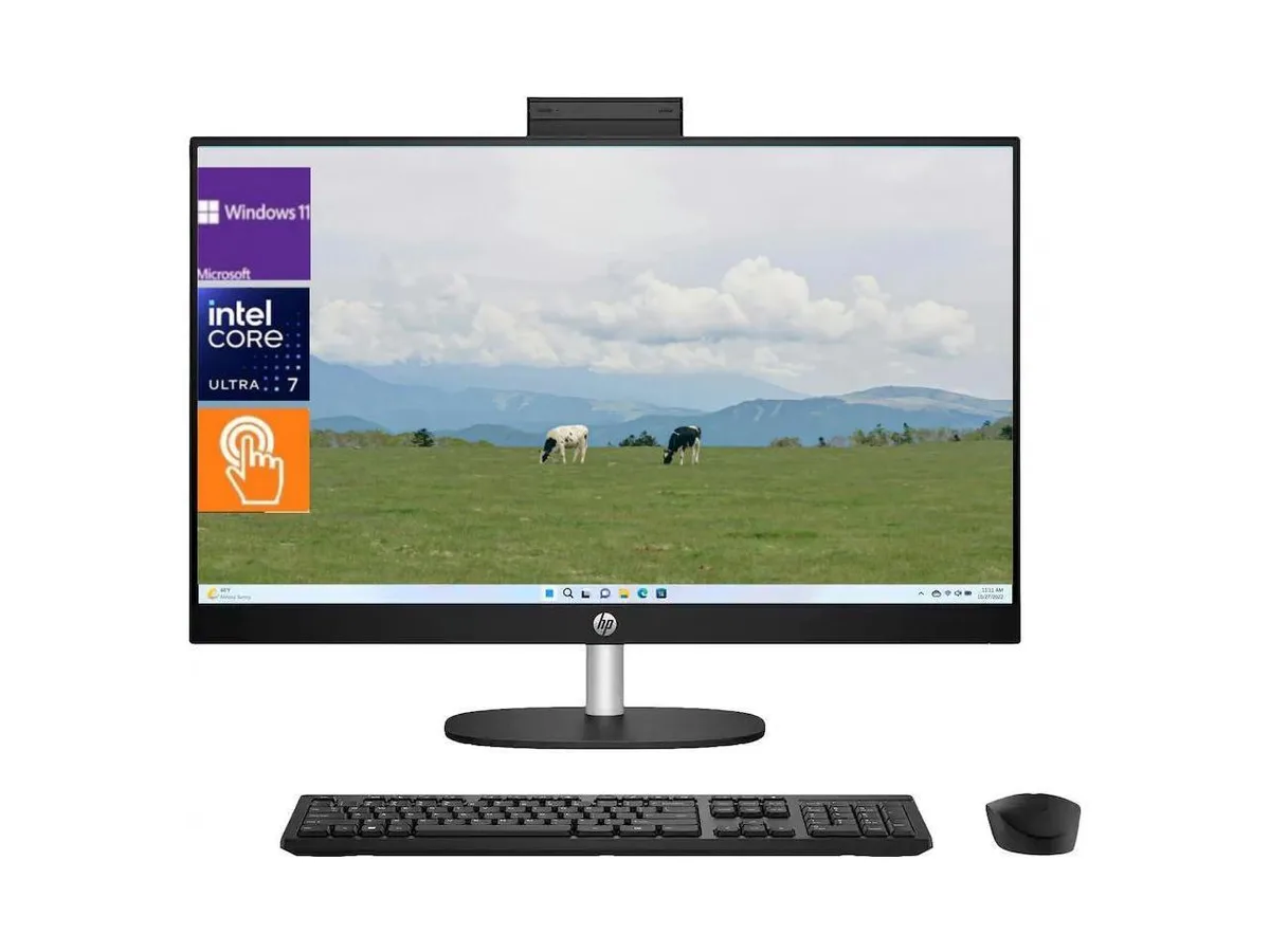 HP HP 27" FHD touch all-in-one PC, Core Ultra 7 255U, 64 GB DDR5, 1 TB NVMe, Windows 11 Home — product photo