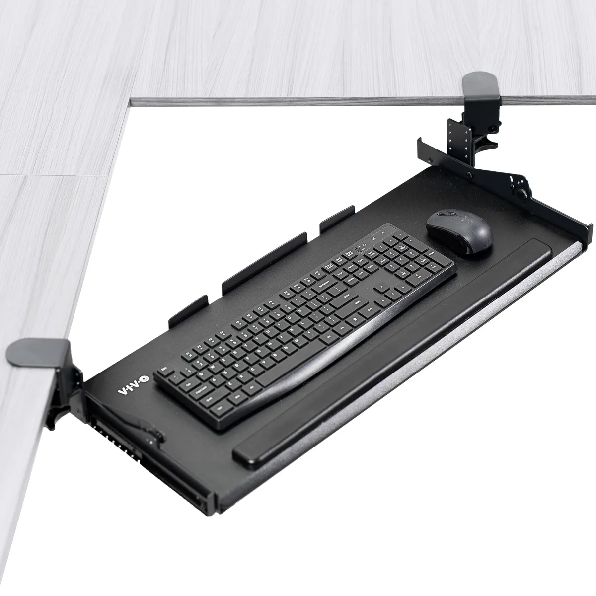 VIVO VIVO Premium Height Adjustable Clamp-on Tilting Keyboard Mouse Tray — product photo