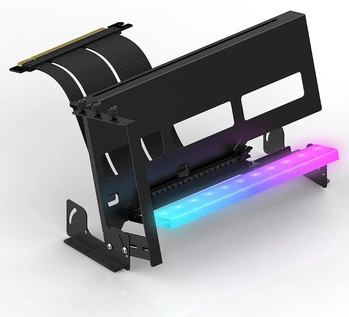 BFKK BFKK PCIe 4.0 GPU Mount Bracket ARGB Riser Cable Black — product photo