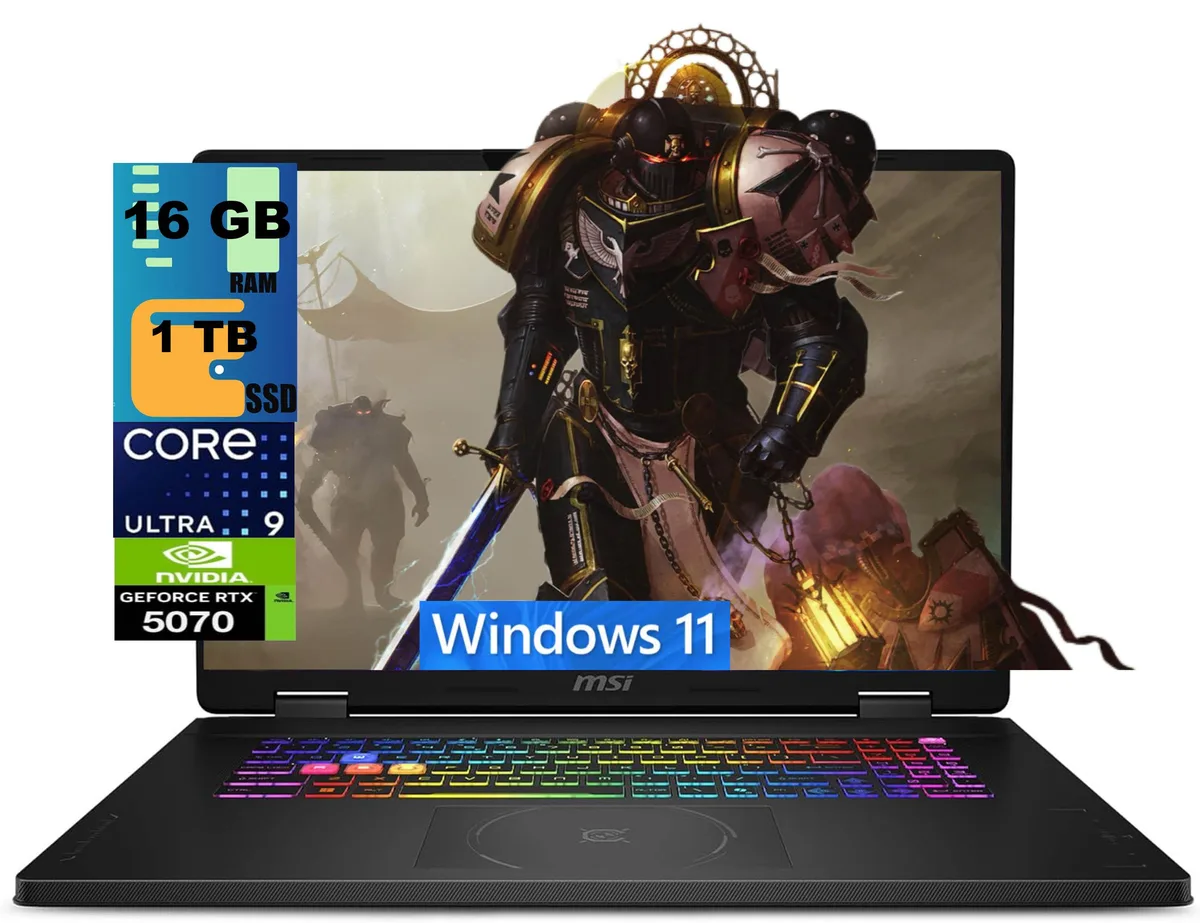 MSI MSI Crosshair 18 gaming laptop 18" QHD+ 240Hz Ultra 9 275HX RTX 5070 16GB 1TB — product photo