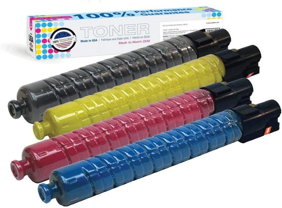 MADE IN USA TONER MADE IN USA TONER Compatible 4-Pack for Ricoh MP C3001 C3501 Savin C9130 C9135 Toner Cartridge — product photo