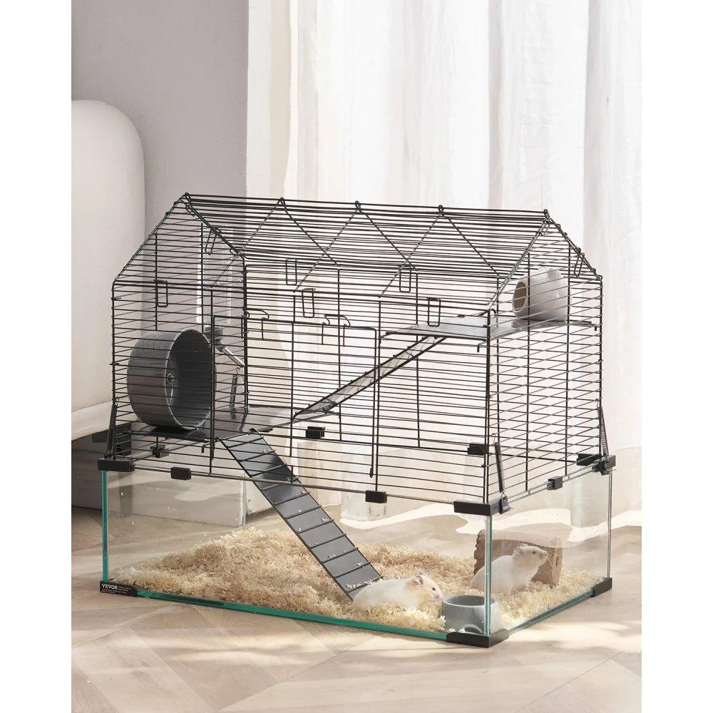 VEVOR VEVOR Wire Hamster Cage Habitat 22.8in Black Glass Mesh — product photo