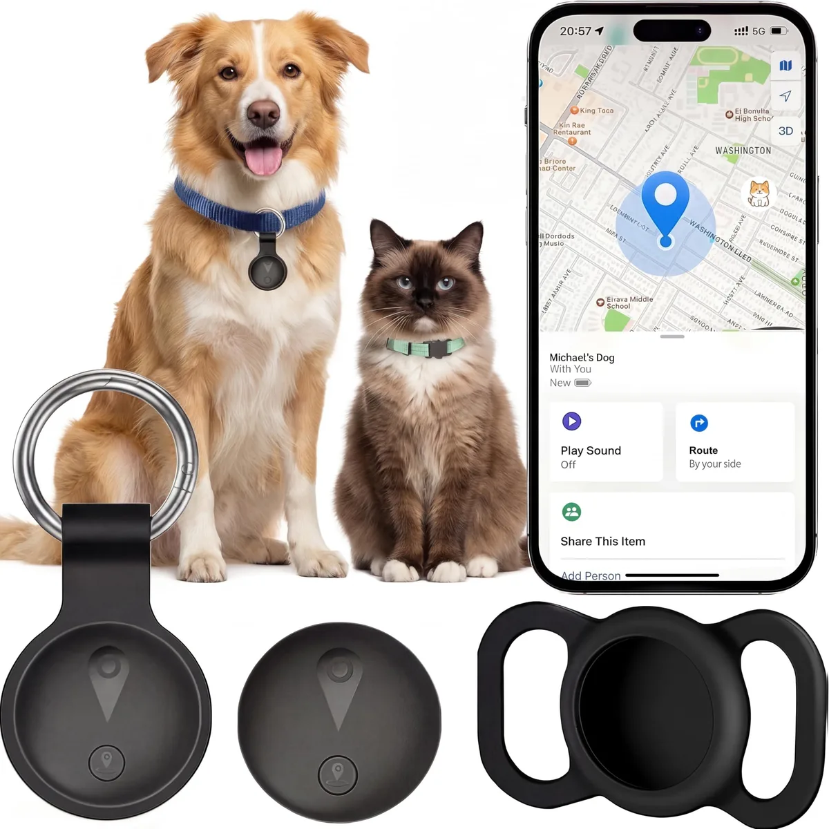  GPS Tracker for Dogs iOS Find My IP67 12-Month Battery — product photo