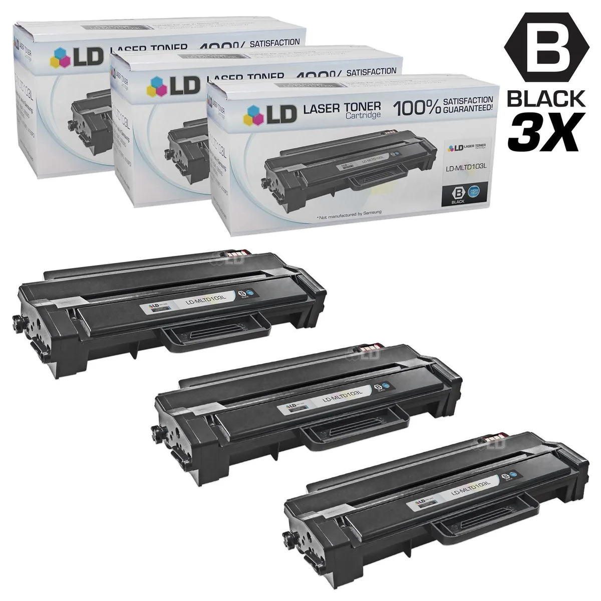 LD Products LD Products MLT-D103L Black High Yield Toner Cartridges Set of 3 — product photo