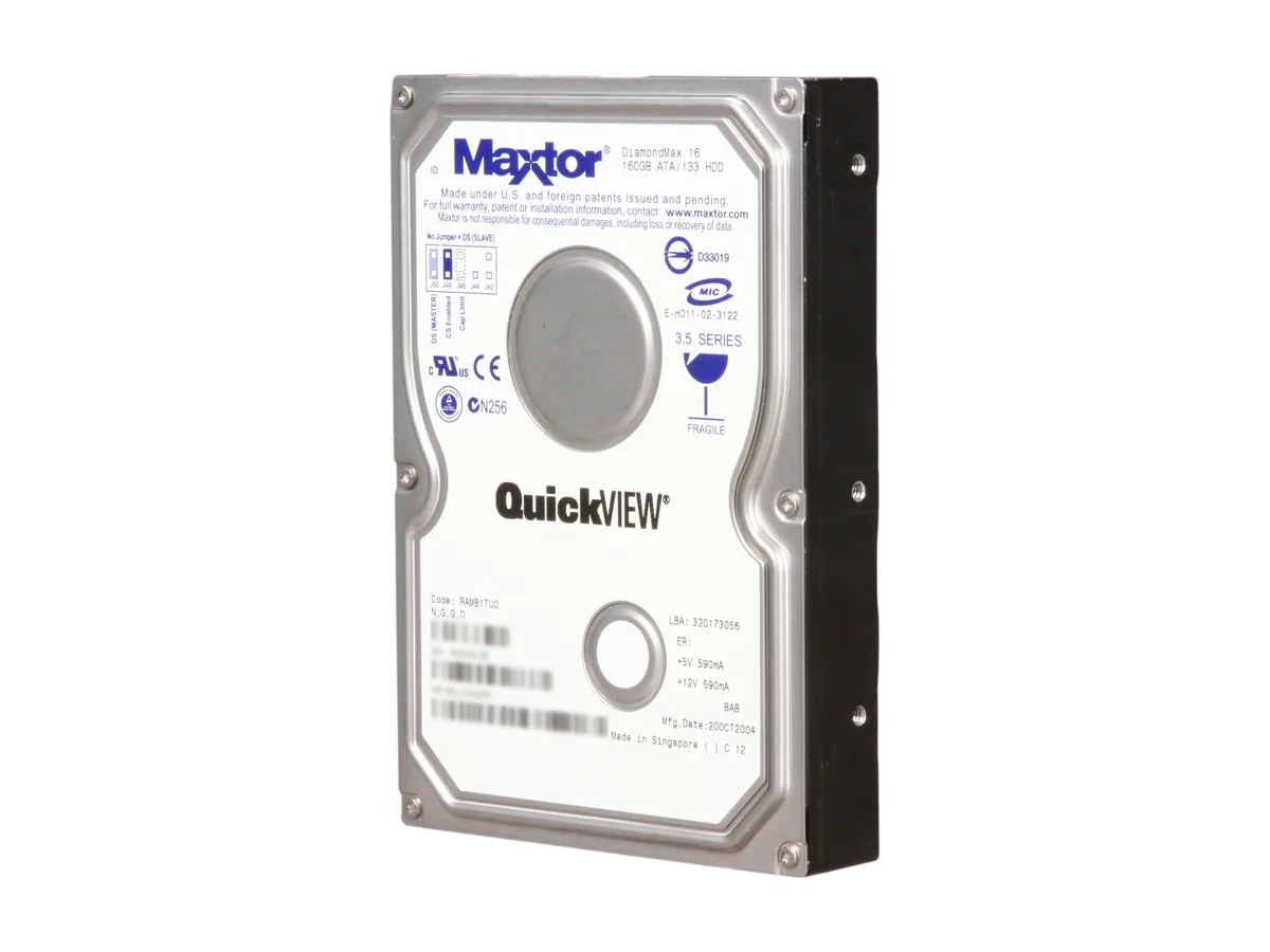 Maxtor Maxtor 4R160L0 160GB IDE Ultra ATA133 3.5" internal hard drive — product photo