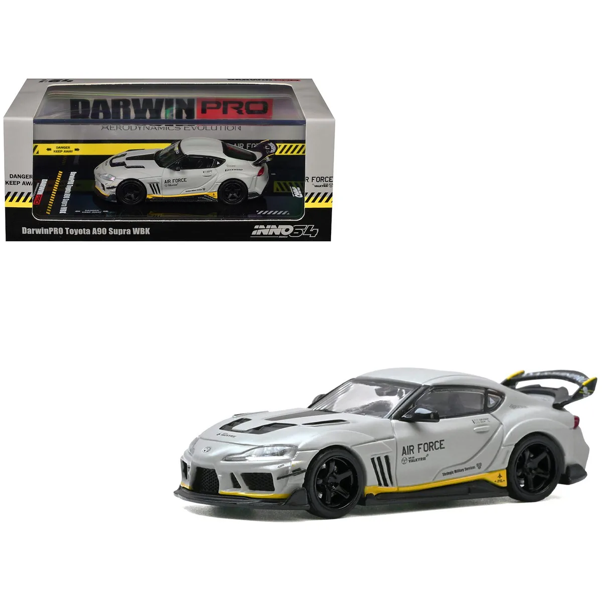 Inno Models Inno Models Toyota Supra A90 WBK DarwinPro Air Force Matt Gray Carbon 1/64 Diecast — product photo